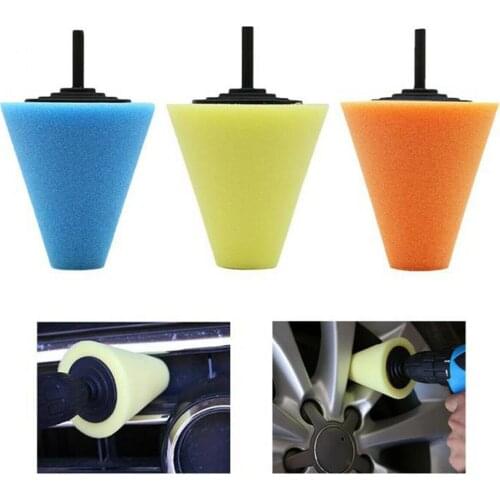 5pcs/set Sponge Steel Ring Polishing Door Handle Small Area Tapered Polishing