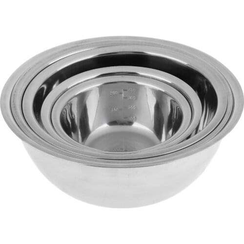 5 Pcs Mixing Bowls Large Stainless Steel Bowl Set Kitchen for Outdoor Cooking