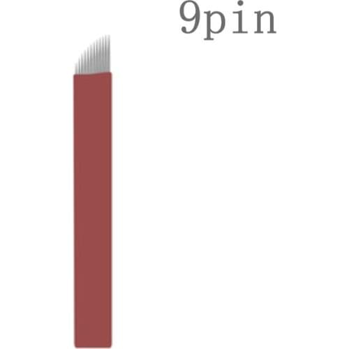 50pieces 9 Flex Laminas Tebori 9 pin Microblading Needles Permanent Makeup Eyebrow Tatoo Blade For Manual Tattoo Pen Machine