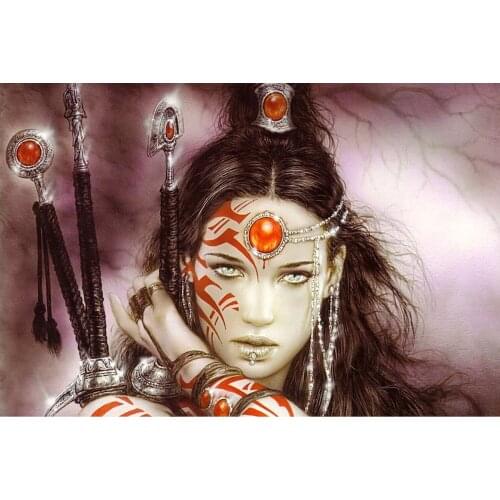 5D DIY Art Beauty Face Jewelry Sword Diamond Painting Full Drill Embroidery Cross Stitch Mosaic Craft Sticker Home Decor Gift