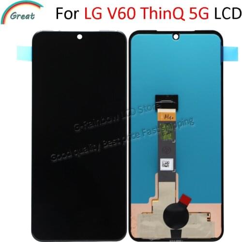 6.8'' Original For LG V60 ThinQ 5G LCD Display Touch Screen Digitizer Assembly For LG V60 ThinQ 5G LM-V600 LCD Display Replace