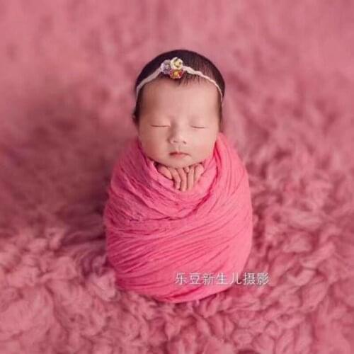 90*90 cm Newborn Photography props Dyed Cheesecloth Wrap Baby Girl stretch Jersey blanket Layering Fabric