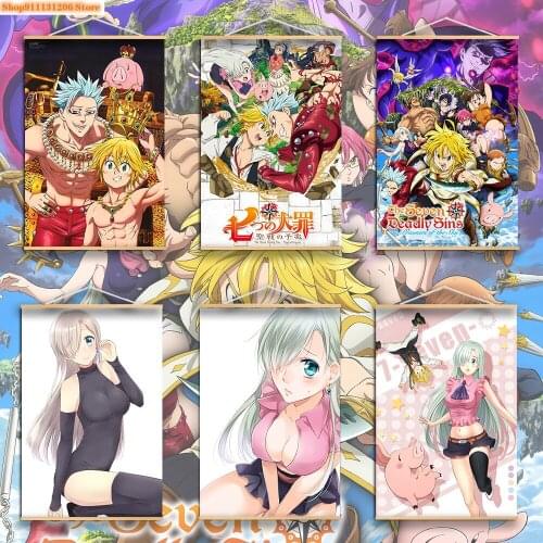 Diamond Embroidery The Seven Deadly Sins Anime Diamond Painting Cross Stitch Kits Full Square Drill Mosaic Room Decoration