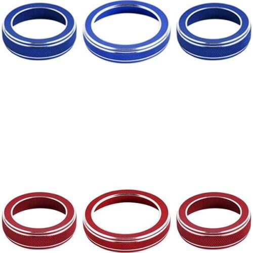 Car AC Knob Covers Volume Knob Cover Trim Auto Decoration Accessories for Jeep Grand Cherokee / Cherokee 2014-2021