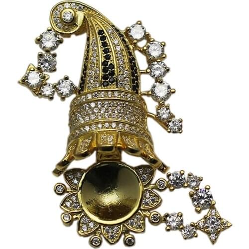 Beadsnice 925 Sterling Silver Necklace Clasp Setting CZ Pave Large Box Clasp Jewelry Findings Supplies DIY Gift ID35288