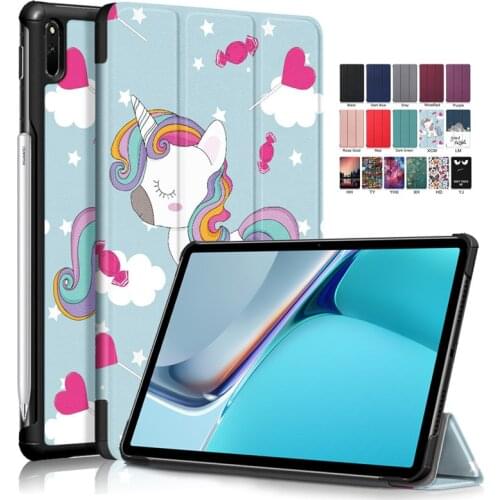 For Huawei MatePad Mate Pad 11 Case 10.95 inch 2021 Fashion Painted PU Leather Smart Cover for Huawei MatePad Pro 11 Tablet Case
