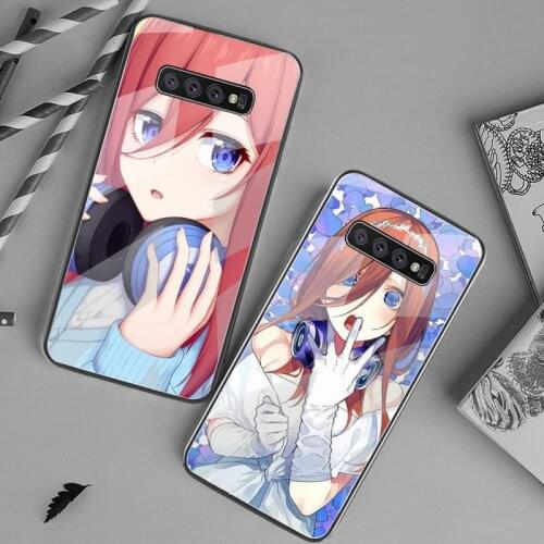 Nakano Miku Gotoubun No Hanayome Phone Case Tempered Glass For Samsung S20 Plus S7 S8 S9 S10 Plus Note 8 9 10 Plus