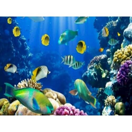 GATYZTORY The underwater world Diamond Painting 5d Diamond Embroidery fish Mosai Picture Of RhinestonesHome Decoration