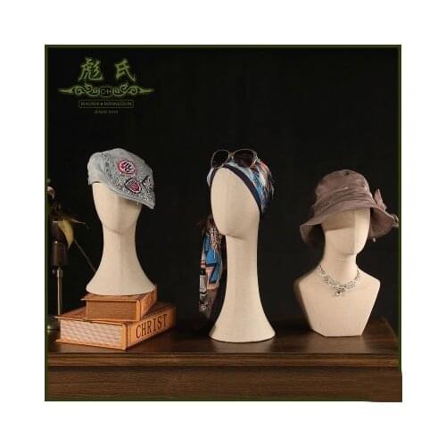 Hot Sale!! New Display Head Model Fabric Head Mannequin High Quality On Sale