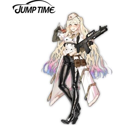 JumpTime 13 x 4.5cm Girls Frontline A-91 Anime Waifu Motorcycle Car Stickers Vinyl Decal Personality Sticker Scratch-Proof Decor