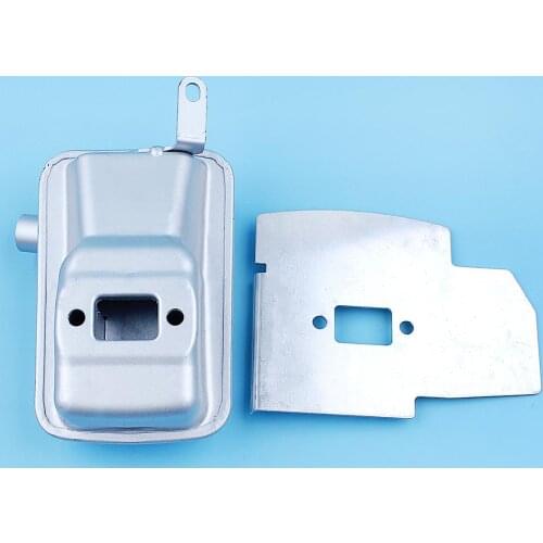 Muffler Exhaust Deflector Pan Kit For Husqvarna 143RII 143R II Brushcutter Grass Trimmer Replacement Parts