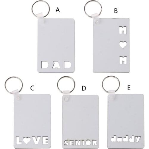 Square Sublimation Blank Keychain for Christmas Valentine Graduation Day Present