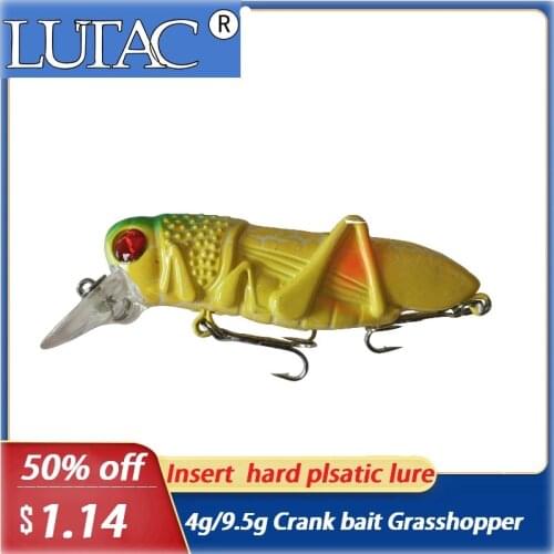 LUTAC 1PCS 78mm 9.5g Locust Hard Fishing Lure Fish Wobbler Tackle BKK Hooks Hard Bait Swimbait