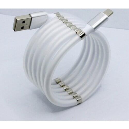 2.4A Fast Charge Magnetic Data Cable for huawei Samsung Xiaomi 10 Automatically Retractable Android Micro USB Type C Phone Cable