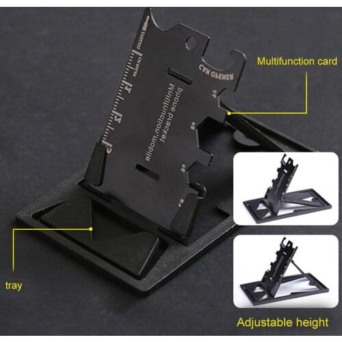 Multifunctional Mini Card Bottle Opener Phone Holder Ruler Screwdriver Tool for outdoor Camping BBQ Beer Open use