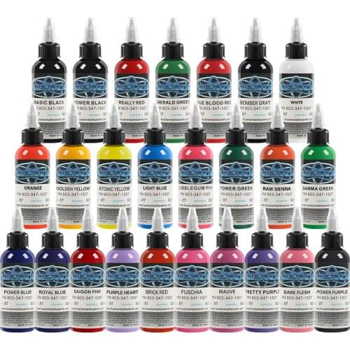 High Quality Tattoo Ink Set 1 Oz(30ML)/Bottle Permanent Tattoo Microblading Pigment Tattooist Supplies 25 Pack