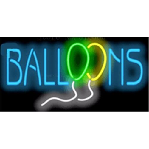 17*14" Balloons NEON SIGN REAL GLASS BEER BAR PUB LIGHT SIGNS store display Restaurant Shop ocaasional Advertising Lights