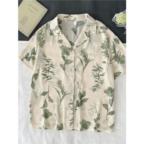 NICEMIX Womens Satin Shirts