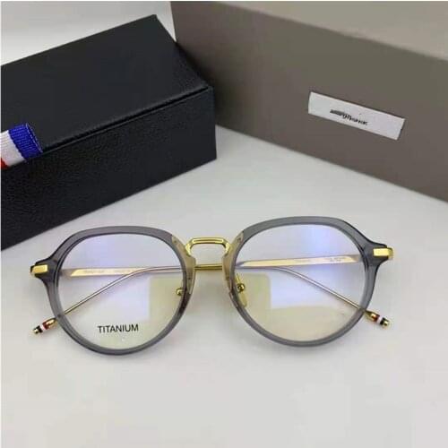 New York Thom Brand Designer Eyeglasses Round Titanium Glasses Frame Optical Prescription Sunglasses For Men Women Gafas TBX421