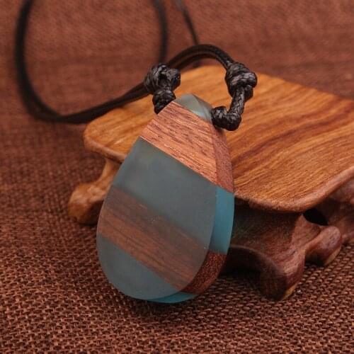 4 colors Oval Shape Rhombus Shape Evae peace vintage crystal necklace,Buddha wood ethnic jewelry necklace