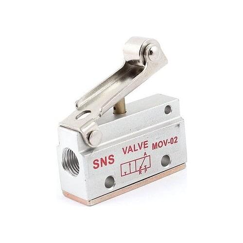 MOV-02 2 Position 3 Way Roller Lever Gas Air Pneumatic Mechanical Valve
