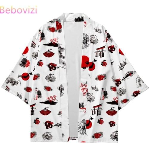 Plus Size 5XL 6XL 4XL 3XL Beach Japanese Fashion Kimono Kimetsu No Yaiba Robe Cardigan Men Shirts Yukata Haori Womens Clothing