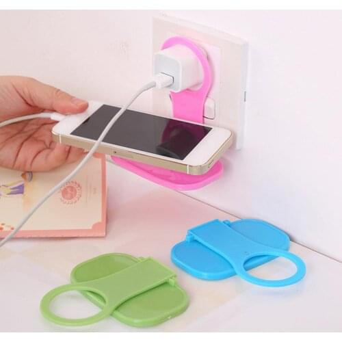 Phone Charging Rack Folding Space Saving Strong Loading Socket Outlet Phone Charging Holder for Home