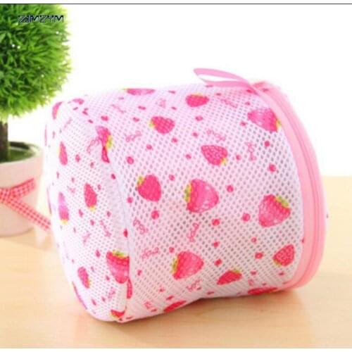 1pc New Women Lingerie Underwear Bra Sock Laundry Basket mesh bag Washing Aid Net Mesh Zip Bag