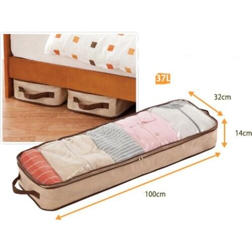Large capacity quilts blankets household bags bamboo charcoal deodorant finishing bags beige sealed and dust-proof bags