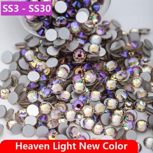 High Quality ss3-30 Ghost Light Glue On Flat Back Crystals / Non Hotfix Rhinestones