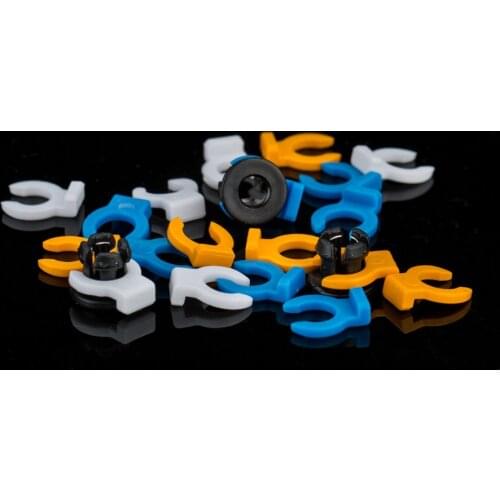 10 sets Pneumatic Connectors White Bowden Tube Clamp Blue Pipe Horse Clip Fixed 6mm 3D Printer Parts Shoe Coupling Collet Part