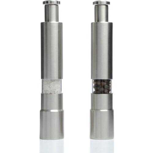 10 pcs Pepper Grinder Stainless Steel Manual Salt Mill Grinder Seasoning Kitchen Tool Accessory Grinding for Cooking Restaurant