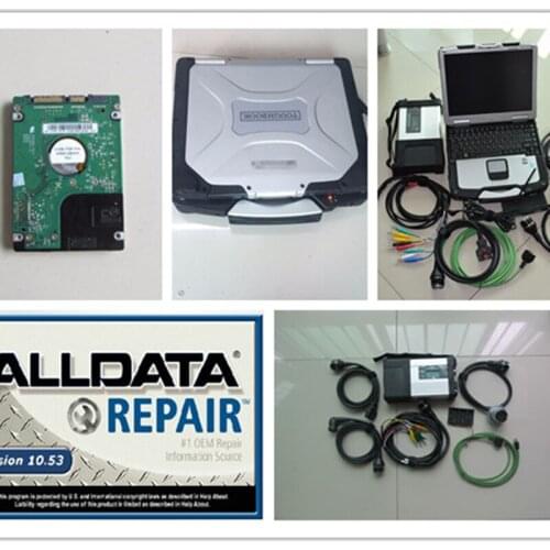 2021 Super Mb Star c5 and Alldata 10.53 Software in Hdd 1tb with Laptop CF30 Diagnose for 12v 24v Ready to Work