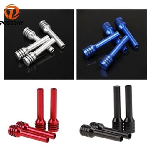 POSSBAY 4Pcs Aluminum Alloy Car Truck Interior Door Lock Knob Pull Pins Silver/Blue/Red/Black Car Security Door Lock Pins Decor