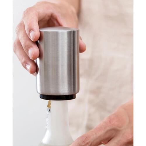 Press Bottle Opener Automatic Magnet Beer Bottle Opener Juice Drinking Cap Stainless Steel Opener Kitchen Gadget