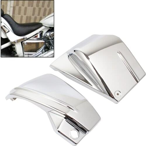 Motorcycle Battery Side Fairing Cover For Yamaha V-Star DragStar 650 XVS650A Custom Classic Chrome