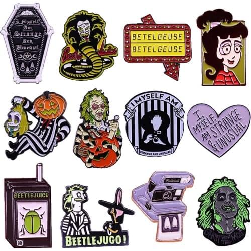 BEETLEJUGO Belcher Strange Unusual Lydia Halloween Enamel Brooch Pins Badge Lapel Pin Alloy Metal Fashion Jewelry Accessories