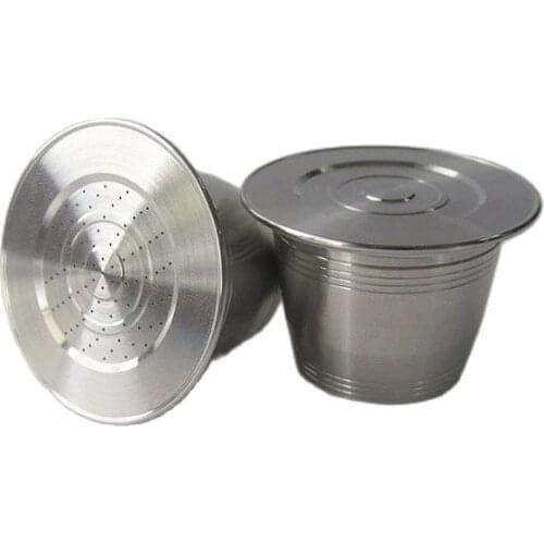 Stainless steel coffee capsule coffee shell For nespresso Recyclable Filled coffee capsule model 26.9mm*36.7mm*23mm