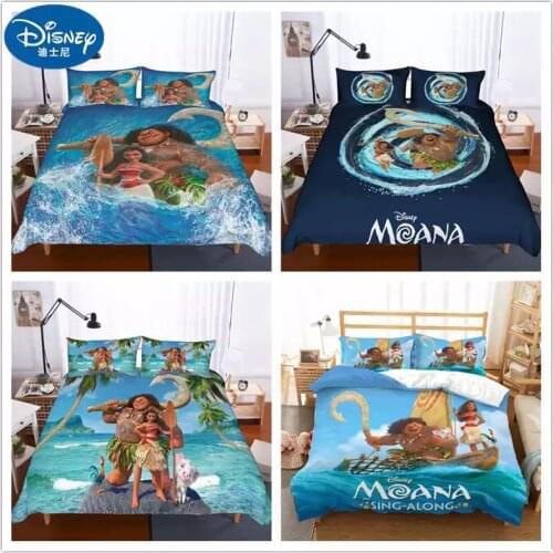 Disney Moana Bedding Set Duvet Cover PillowCase Single Twin King Size Bedroom Decoration Cartoon boy Girls Children Bed Gifts