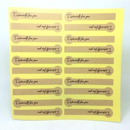 Kraft stickers "Especially for you "cake decoration stickers gift sealing paste decoration stickers 200pcs/lot