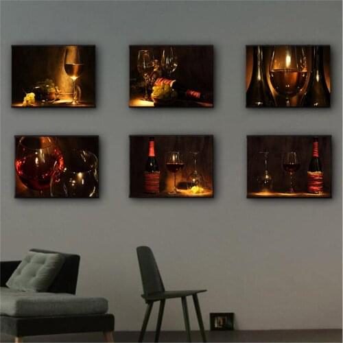 Red Wine Wonderful Fruit Posters and Prints On Canvas Painting Wall Art Pictures For Living Room Restaurant Kitchen Room Decor