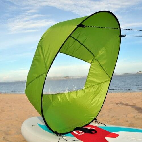 42" 108cm Foldable Kayak Boat Wind Sail Paddle Sails Up Downwind Paddle with Transparent Window Kayak Boat Accessories