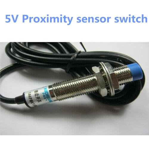 2 pcs/lot 5v proximity switch metal proximity sensor working voltage 5v 3 wire M12 PNP NO/ Normally open for microcontroller