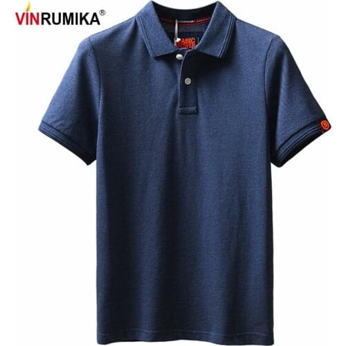 England Style New 2021 Summer Mens Casual Simple Blue Polos Shirts Male Pure Color Cotton Gray Short Sleeve Polo Shirt Red Tops