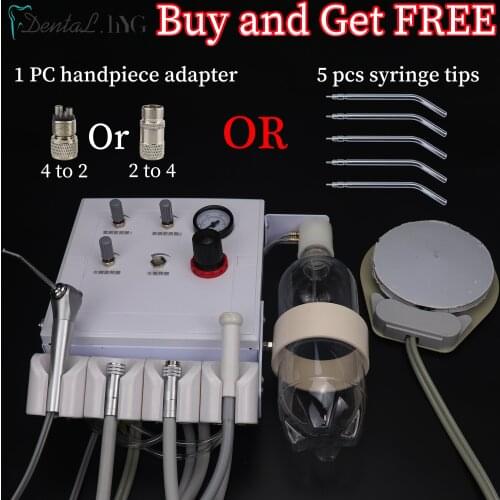 New Dental Lab Portable Weak suction Turbine Unit Air Compressor 3 way straw Wall-mounted turbine