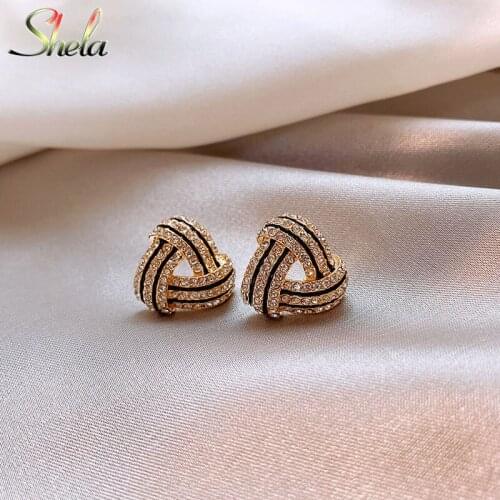 New Classic Geometric Triangle Earrings Fashion Korean Womens Jewelry Sexy Temperament Party Gift Wholesale S925 Pins