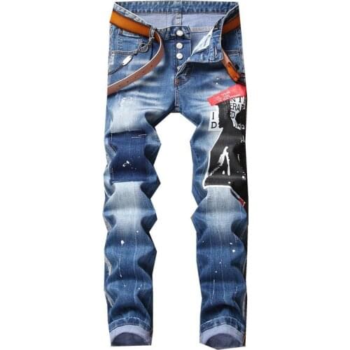 2020 New Fashion Design High Quality Denim Mens Jeans Hip Hop Ripped Skinny Jeans For Men
