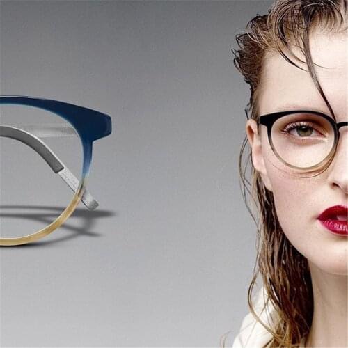 2021 Denmark Brand Eyeglasses Pure Titanium Glasses Frame 1043 Retro Round Ultralight For Men Women Optical Prescription Eyewear