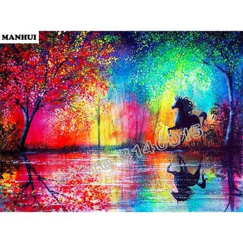 Full Diamond Oil painting Diy Diamond painting house 3d Diamond mosaic square icon Paste the whole picture BCD098