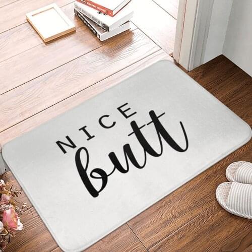 Nice Butt Bathroom Fun Doormat Carpet Mat Rug Polyester Non-Slip Floor Decor Bath Bathroom Kitchen Balcony 40*60